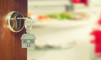 key in a door