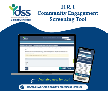 HR1 Community Engagement Screening Tool. Visit dss.mo.gov/HR1